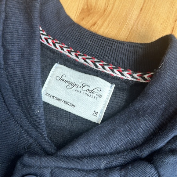 Sovereign Code LA Blue Quilted button up sweatshirt Size M - Picture 5 of 7